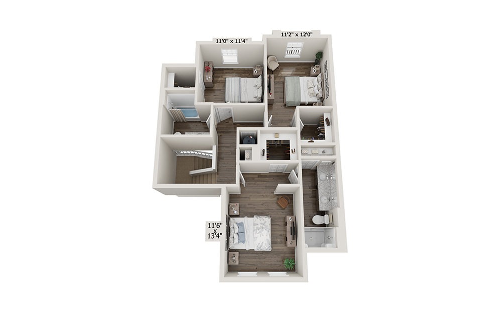 Magnolia 3 Bedroom 2.5 Bath Floorplan